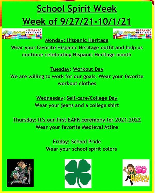Spirit Week Flyer